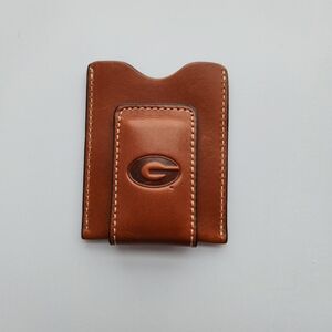 Legacy Brown Leather Money Clip Wallet Green Bay Packers / University Of Georgia